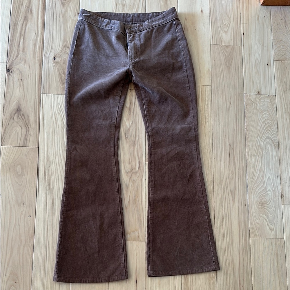 Brown Corduroy Flare Pants